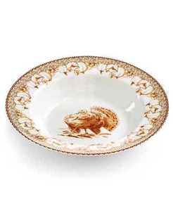 Martha Stewart Collection Sepia Turkey Dinner Bowl, Brown - Picture 1 of 1