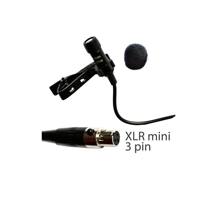 Lavalier Lapel Microphone mic 3 Pins XLR connector For AKG microphone system - Image 1 of 1