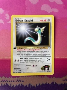 Pokemon Card Erika's Dratini Gym Heroes 1st Edition Uncommon 42/132 Near Mint - Picture 1 of 2