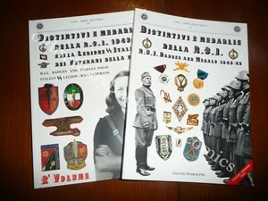 DISTINTIVI E MEDAGLIE DELLA RSI 1943/45 LEGIONE SS ITALIANA E VETERANI 2 Voll - Foto 1 di 11