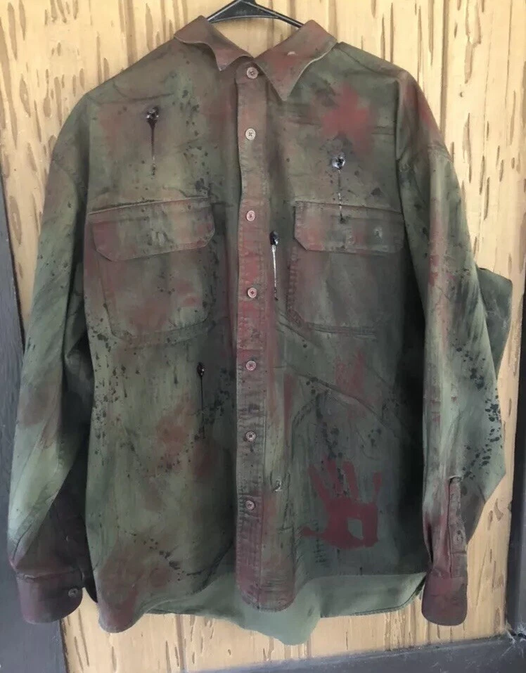 Camisa Bala Jason Voorhees Personalizada Pintada a Mano Disfraz - Alta Calidad- Leer Dis  Foto 1 de 4