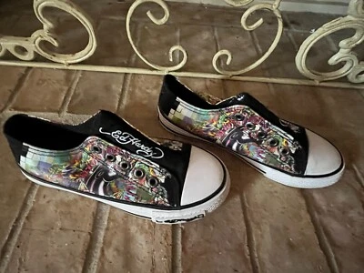 Ed Hardy Kids Slip on Tennis Shoe Tiger & Leopard on SIdes - Image 1 of 3
