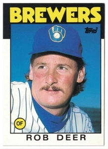 1986 Topps Traded #31T Rob Deer - Milwaukee Brewers - Picture 1 of 2