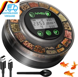Papettly Futterautomat Aquarium, Automatischer Fischfutterautomat Für Aquarium M - Bild 1 von 12