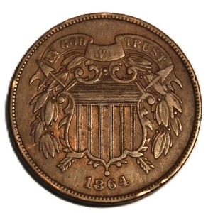 1864 2 Cent Piece (RPD) - SVN527 - Picture 1 of 2