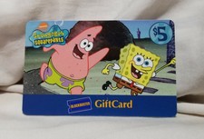 Spongebob Squarepants 2002 Blockbuster Video Used $5 Giftcard Patrick Star