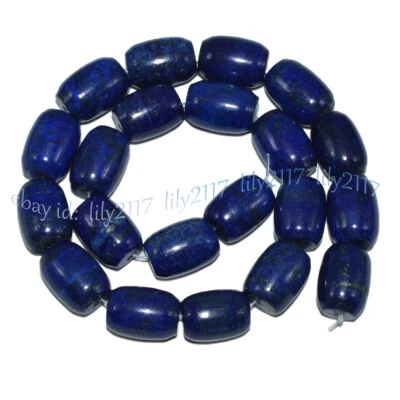 Натуральный синий лазурит цилиндр драгоценные камни россыпью 15'' 12x16/13x18 мм - Изображение 1 из 4