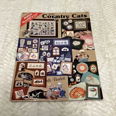 Vintage More Country Cats Dale Burdett Kitty Cat Pattern Booklet Magazine  - Image 1 of 4