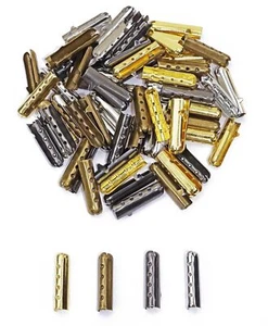 4 holes metal shoelace repair aglets diy smooth shoe lace tip head replacement e - Picture 1 of 7