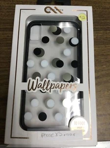 Case-Mate Wallpapers Black White Silver Dot Case for iPhone XS MAX (6.5") - Picture 1 of 2