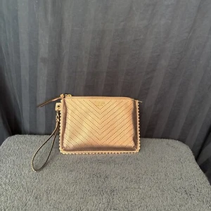 Victoria's Secret Laser Cut Zippered Wristlet, Light Pink  C6 - Picture 1 of 13