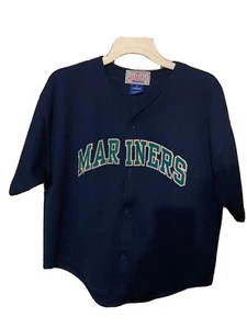 VINTAGE SEATTLE MARINERS KEN GRIFFEY JR #24 JERSEY SZ YOUTH X-LARGE BY STARTER - Picture 1 of 5