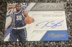 2015-16 KEVIN DURANT /25 AUTO PANINI PRESTIGE STARS OF THE NBA AUTOGRAFI - Foto 1 di 2