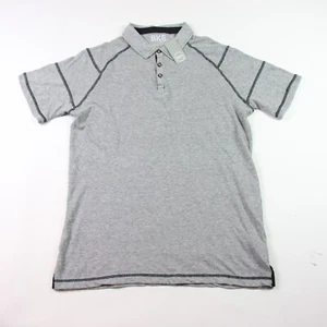BKE Polo Shirt MENS Large Gray Soft Cotton/Polyester Blend Buckle NWT - Picture 1 of 9