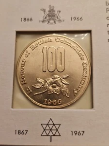 1966 1967 BRITISH COLUMBIA CENTENARY BRASS MEDALLION W/ORIG PACKAGING FREE SHIP - Bild 1 von 5