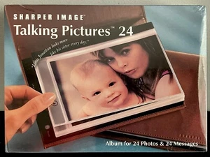 NEW Sharper Image "Talking Pictures" Album for 24 Photos 4" X 6" & 24 Messages - Picture 1 of 3