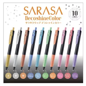 ZEBRA SARASA Deco Shine Color Penna a sfera gel inchiostro 0,5 mm (10 colori) - Foto 1 di 18