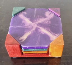 Coaster set with holder - Made by Melb Artist - Bild 1 von 6