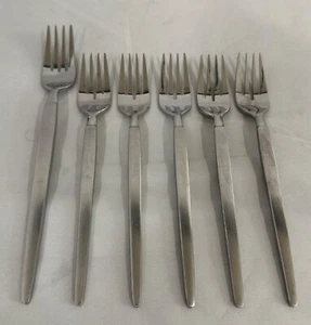 Stanley Roberts Edelstahl Astro MCM 1 Gabel und 5 Salatgabeln Made in Japan - Bild 1 von 3