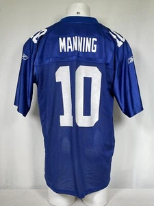 Eli Manning #10 New York Giants NFL On Field Reebok Blue Home Jersey Men's LARGE - Picture 1 of 16