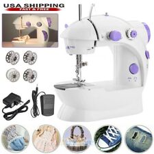 Portable Desktop Mini Electric LED Sewing Machine Hand Held Household Tailor Kit