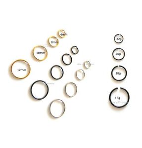 Nose Ring Hoop Eyebrow Lip Septum-Helix Cartilage Tragus Studs Rings Daith