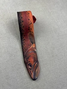 Ralph Marlin Men’s Tie Rainbow Trout Fish Vintage USA Polyester - Picture 1 of 4