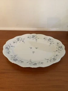 Blue Garland Bavaria Johann Haviland 15" Oval China Serving Platter Germany - Picture 1 of 6