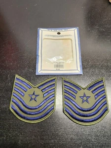 Vintage US Air Force Chevrons Technical Sergeant (TSgt) Sew-On Patch in package - Picture 1 of 5