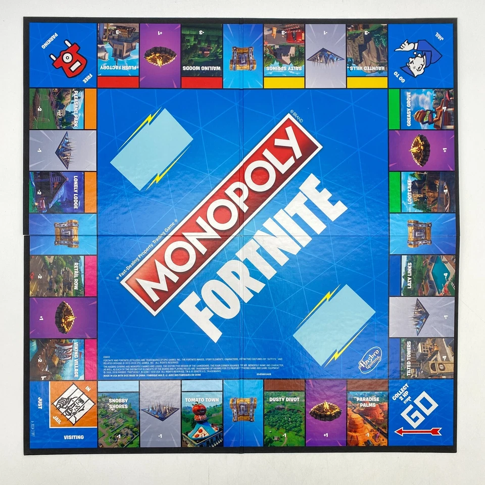 Tablero de juego Monopoly Fortnite SOLO 2018 piezas de repuesto piezas Foto 1 de 1