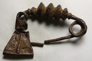 RARE genuine ancient iron hallshtatt period fibula brooch artifact 8 Century BC - Picture 1 of 3
