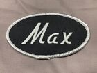MAX name Embroidered 4" x 2.25" patch with Heat Seal backing