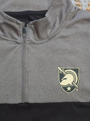 XXL Colosseum Black/Gray Army Black Knights Quarter-Zip Pullover Jacket Cover