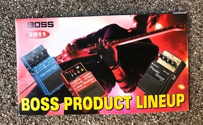 2011 BOSS PRODUCT LINEUP PEDAIS efeitos BROCHURA livreto - Imagem 1 de 2