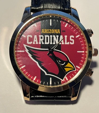 Arizona Cardinals NFL Custom Leather Band Wrist Watch NEW Cover