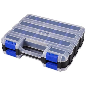 Small Parts Storage Case Tools Box Organizer Double Side 34 Compartments Hard... - Picture 1 of 7