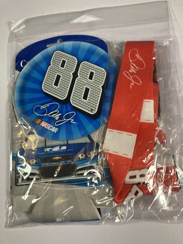 NASCAR Blue #88 Dale Earnhardt Jr Lot Of Lanyard Magnet Koozie Gift Lot Cover