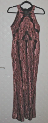 Vestido Enfocus Studio Rosa Para Mujer Encaje Halter Cuello Sin Mangas Funda Talla 6 Foto 1 de 4