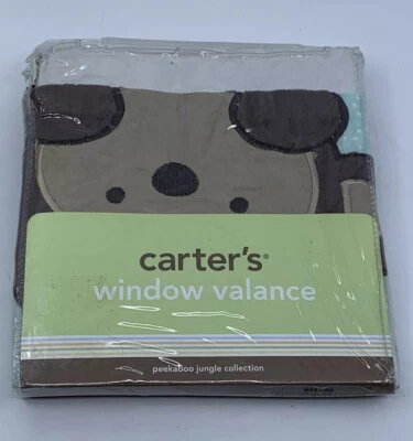 NEW Carter's Peekaboo Jungle Collection Window Valance - Baby Nursery Bedroom - Image 1 of 2