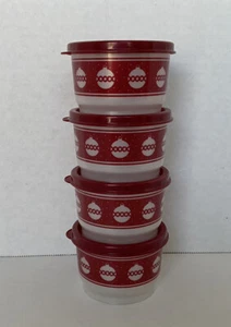 Weihnachten Tupperware Snackbecher 4er Set Behälter Artikel# 1229 Ornamente - Bild 1 von 9