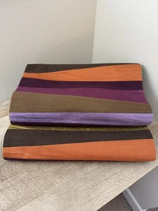 Crate & Barrel Multi Angle Cloth Table runner 14x120 Rich Deep Fall Colors - Picture 1 of 14