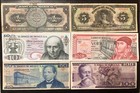 1948-1987 MEXICO PAPER MONEY- LOT OF OLD PESOS BANKNOTES (10 NOTES)!