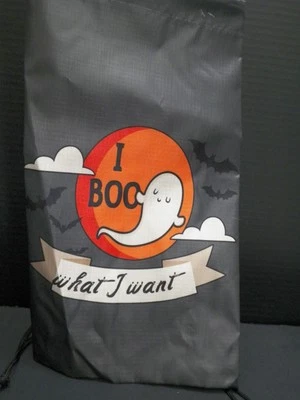 I Boo Ghost Halloween What I Want Bolso Cinch con Cordón Bolso de Truco o Trato Foto 1 de 3