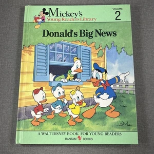 Mickey's Young Readers Library Volume 2 Donald's News 1990 Disney Hardcover Book - Picture 1 of 8