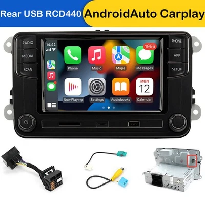 6.5" Für VW Passat Golf CC RCD440 PRO CarPlay Android Auto Rear USB Radio Stereo - Bild 1 von 4