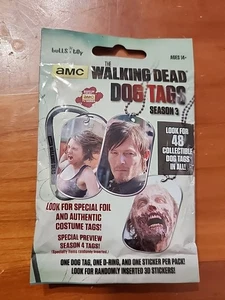 The Walking Dead Season 3 Dog Tag Sealed And  Unopened  - Picture 1 of 2