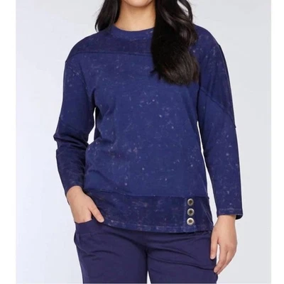 Sudadera Neon Buddha Better Days Lavada a Piedra Cuello Redondo Arándano Azul Marino XL Foto 1 de 4