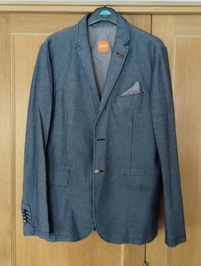 Hugo Boss Orange Label Blue Pattern Blazer Jacket 50 L Benefit6 W 50282817 - Picture 1 of 21