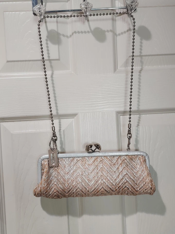 Rare Coach 1941 Amanda Darcy Kisslock Chain Clutch Silver 13592 - Image 1 of 4