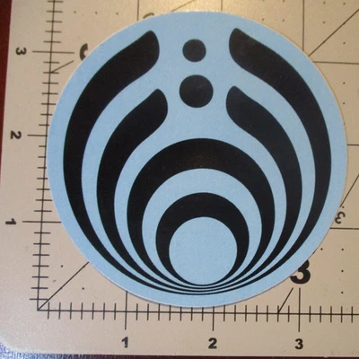 BASSNECTAR Bassdrop blue black circle logo Sticker decal New bass nectar